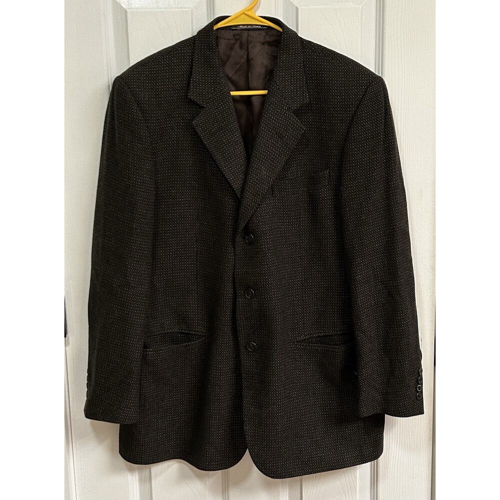 Mickey Spatz Lubiam Spa Italy Mens 3 Button Wool/Cashmere Blazer Sport Coat 39R